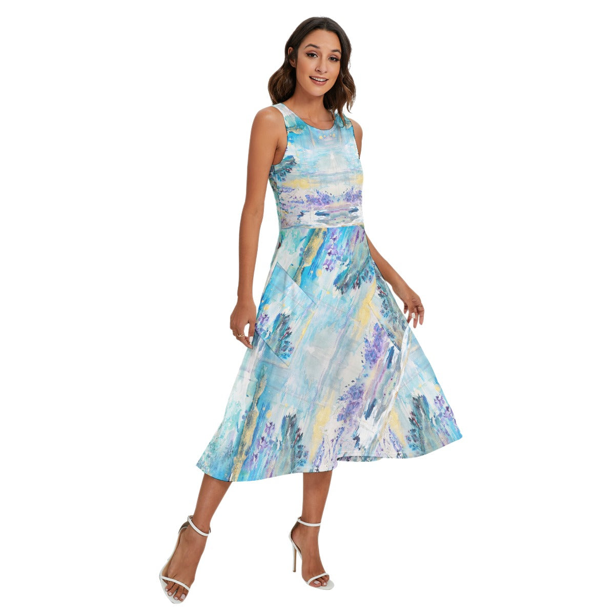 "Sea Air" — Original Art Dress with Pockets | TSteele.art Exclusive