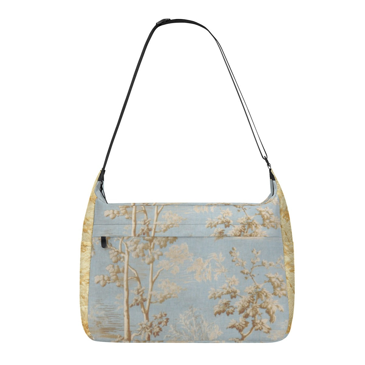 Blue Toile Messenger Bag