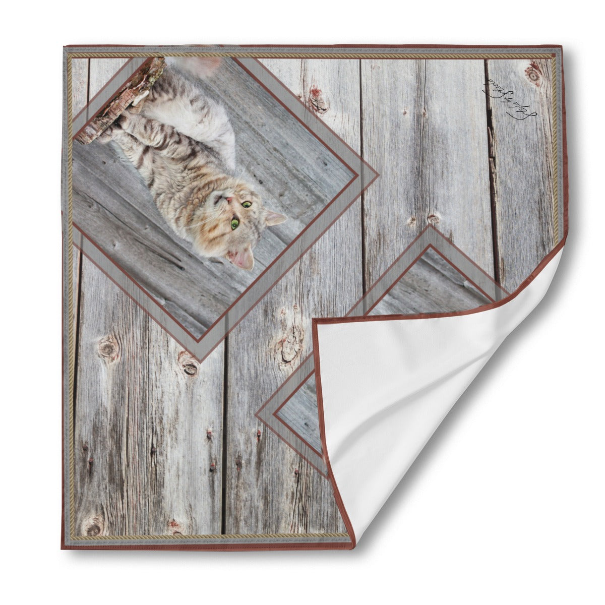Gray Barn Cat Scarf Medium