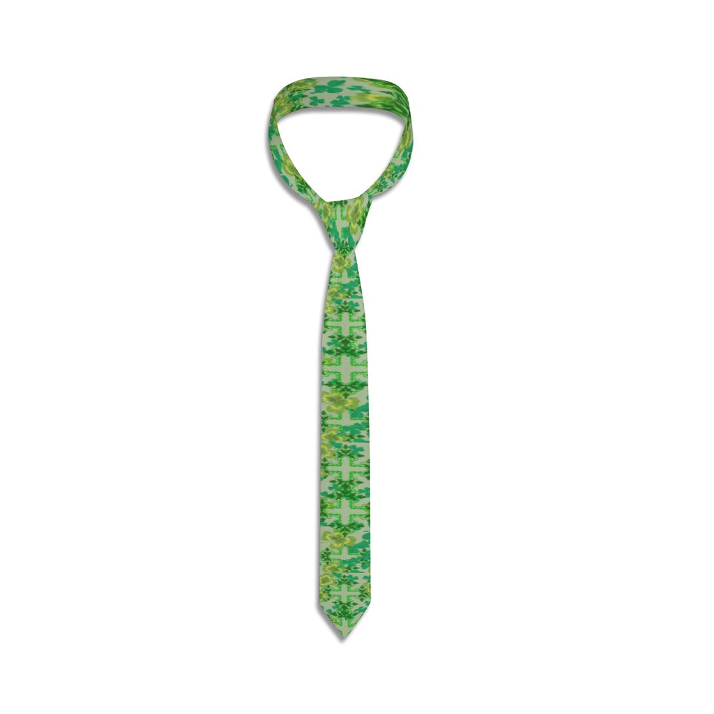 Clover and Celtic Crosses Unisex Tie — Exclusive to Back Alley