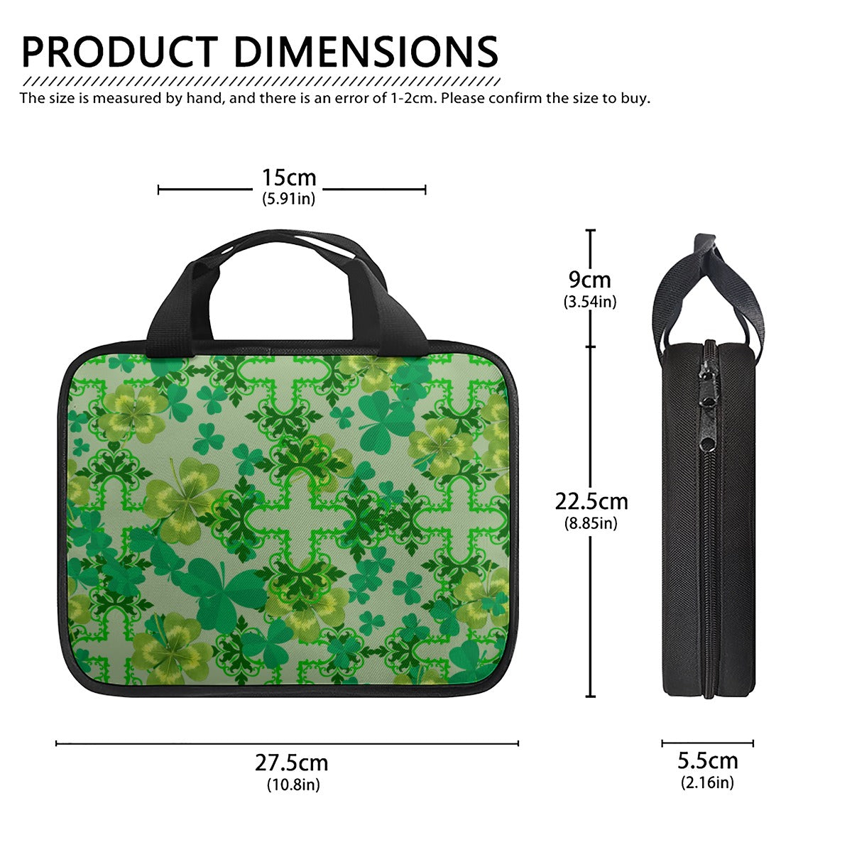 Clover & Celtic Crosses Book & Bible Carrying Case | Irish Heritage Storage Bag - Exclusive to Back Alley