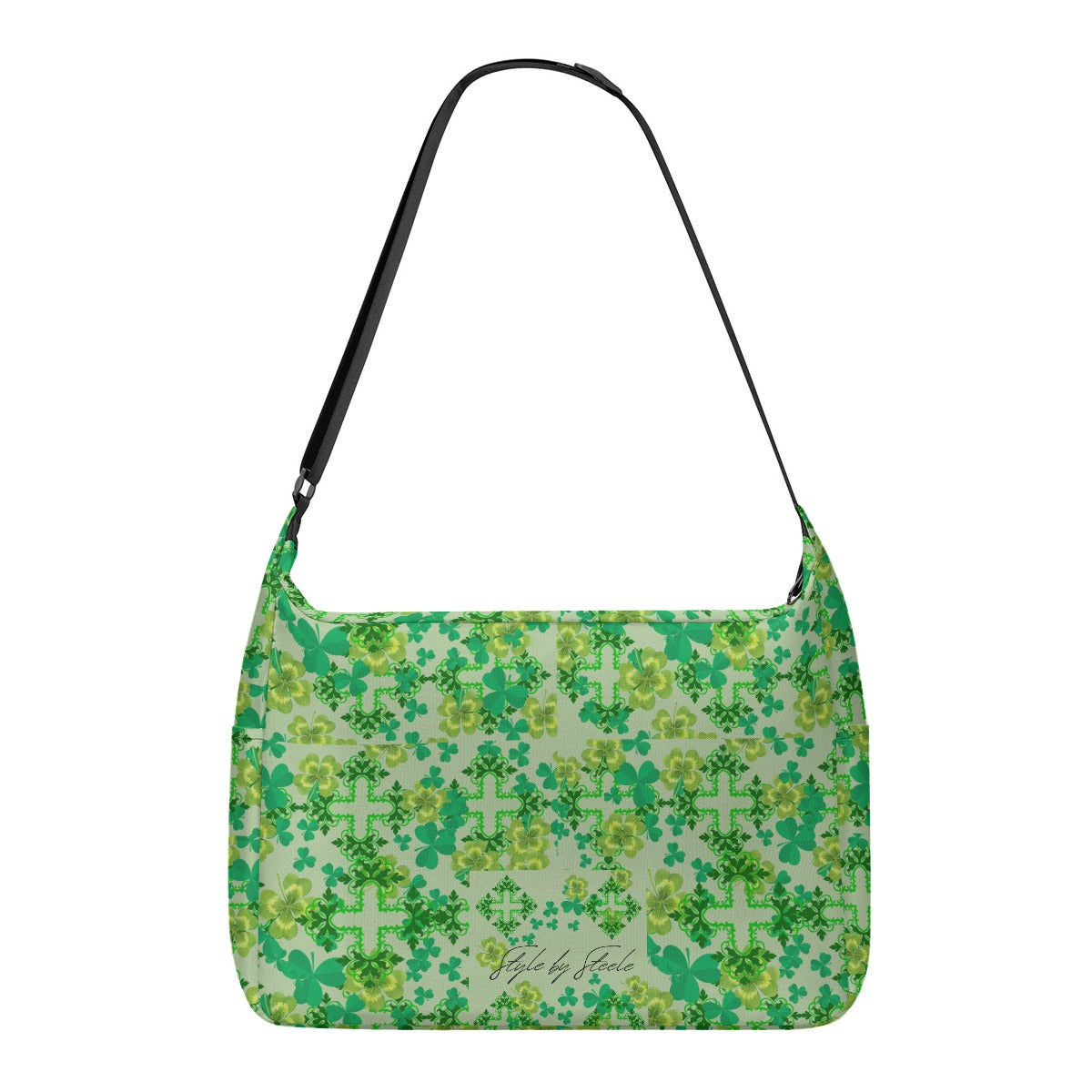Clover & Celtic Crosses Messenger Bag | Irish Heritage Crossbody Bag - Exclusive to Back Alley