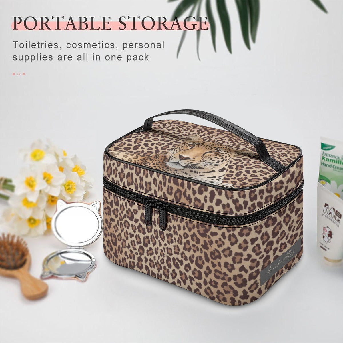 Leopard Lore - Train Case - Cosmetic - Travel Bag - Back Alley Exclusive