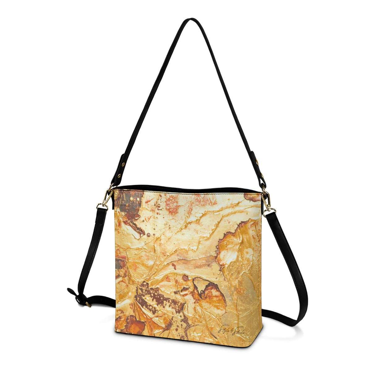 Liquid Gold Bucket Bag