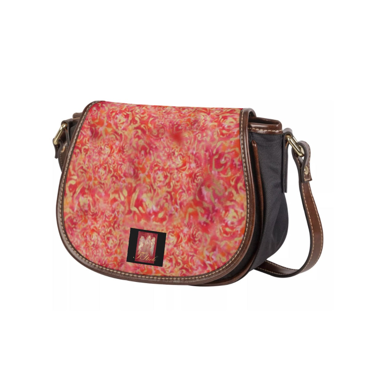 Red roses Saddle Hand Bag
