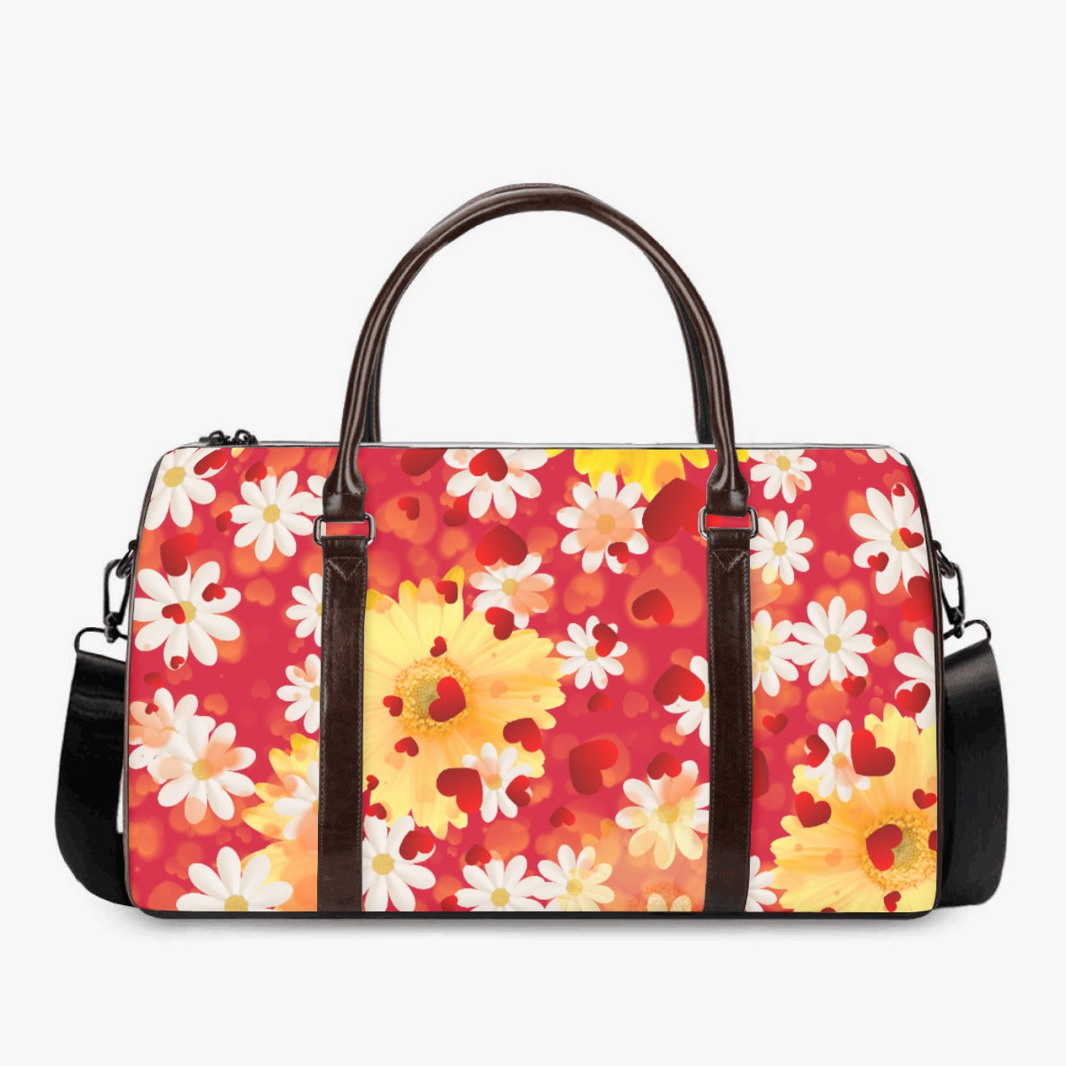 Hearts and Daisies - Back Alley Design Exclusive - Duffle -Travel Bag