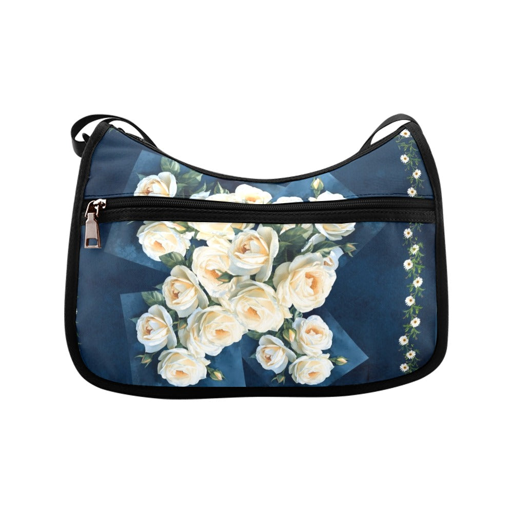 Floribunda and Indigo Shoulder Bag — Back Alley Exclusive