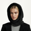 CASHMERE HOOD WITH FUR