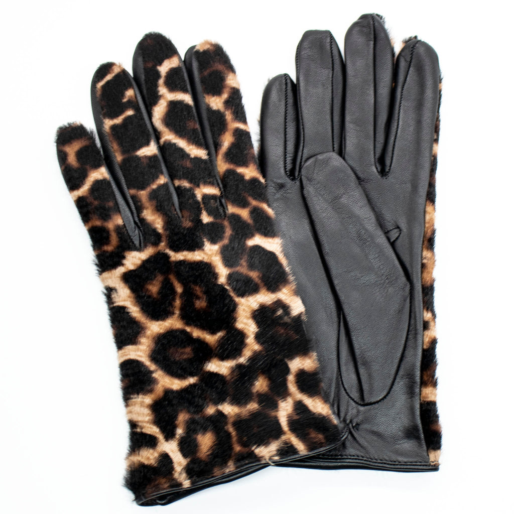 TECH LEATHER GLOVES IN ANIMAL PRINT