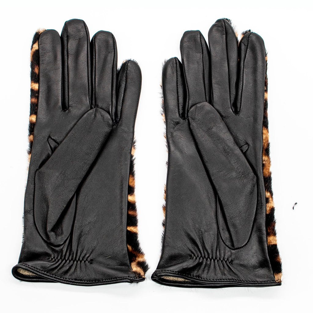 TECH LEATHER GLOVES IN ANIMAL PRINT