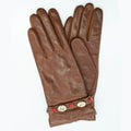 TECH LEATHER GLOVES WITH STONES