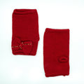 FINGERLESS GLOVES WITH BOW AND STUDS