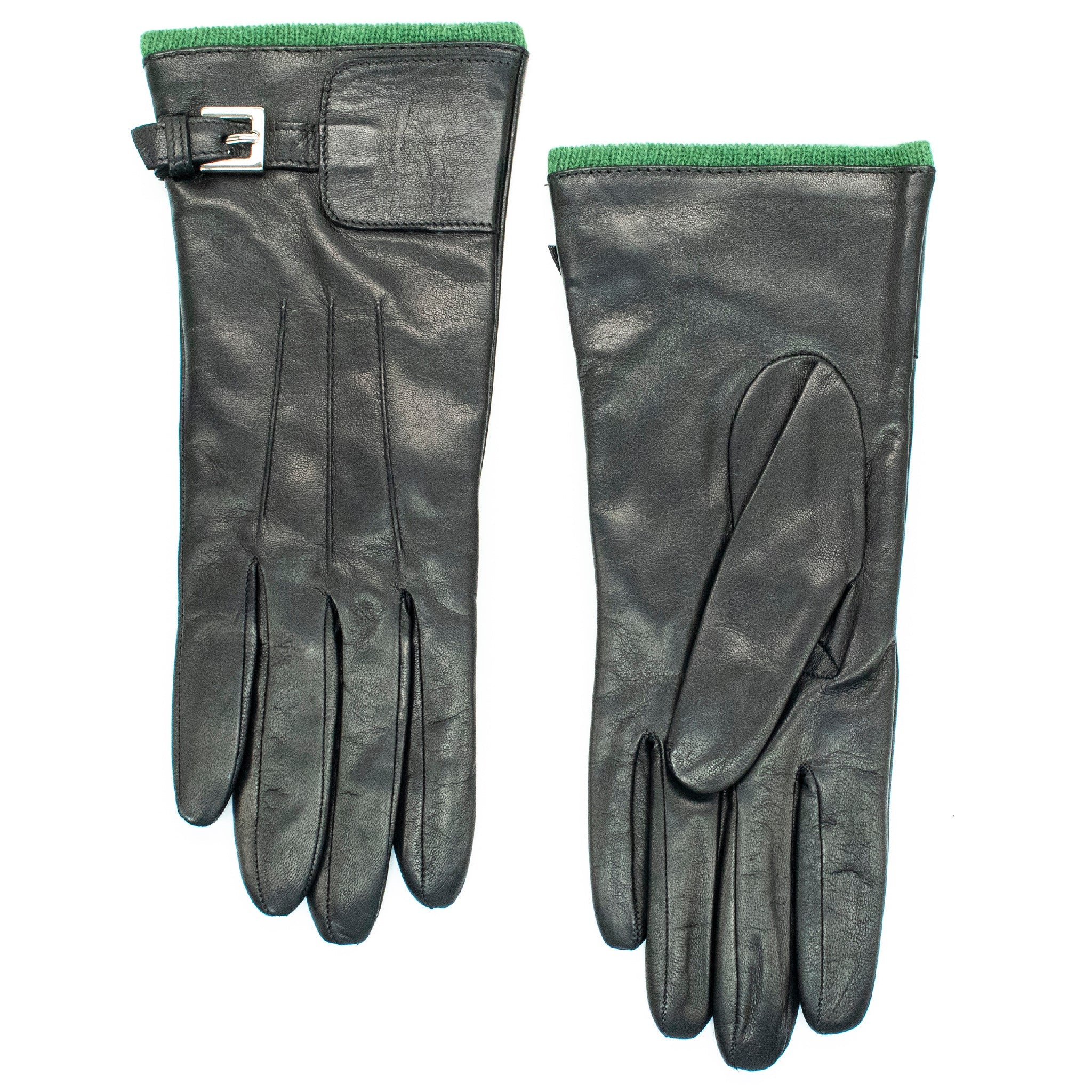 BELTED GLOVE WITH CONTRAST CUFF