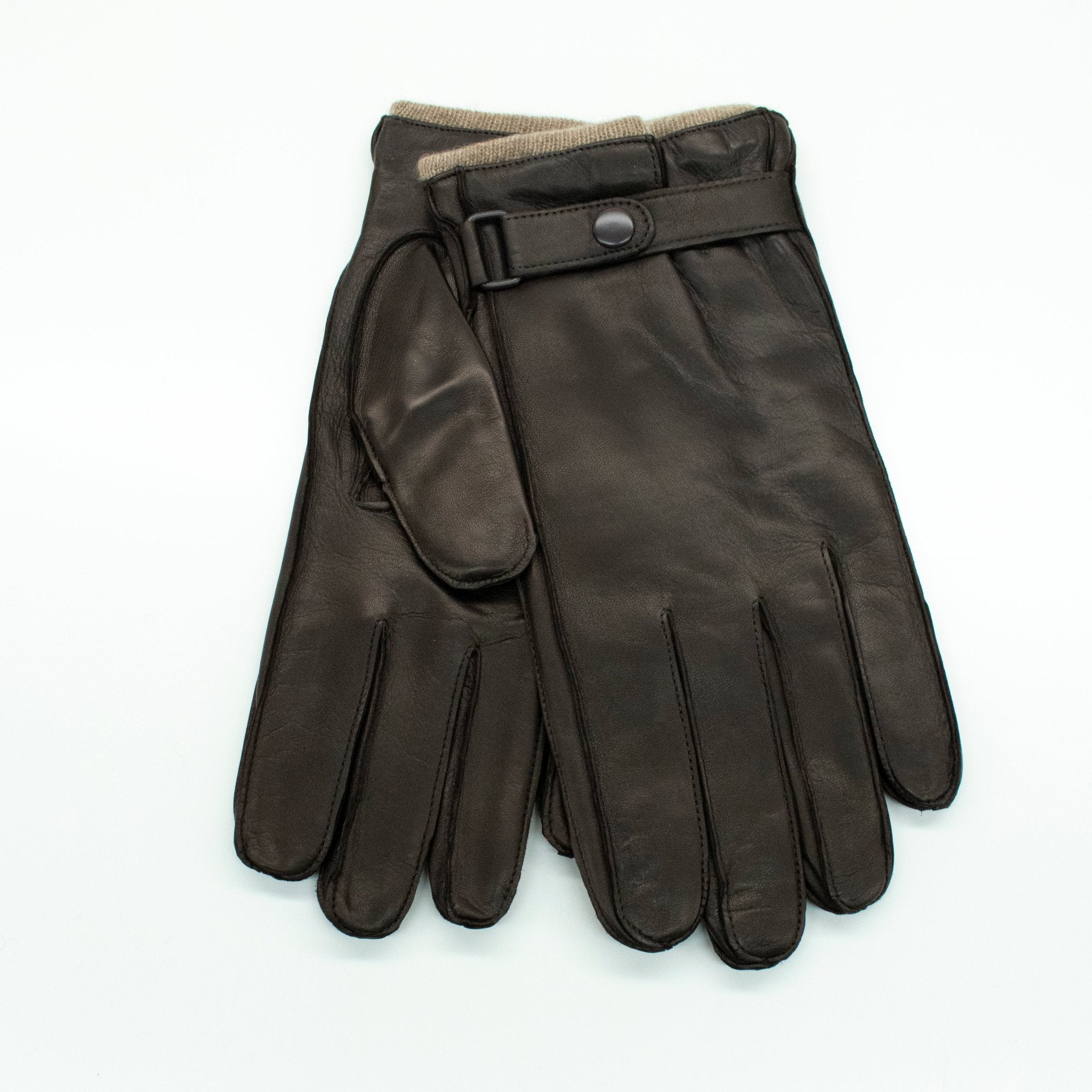 LEATHER GLOVES WITH BELT