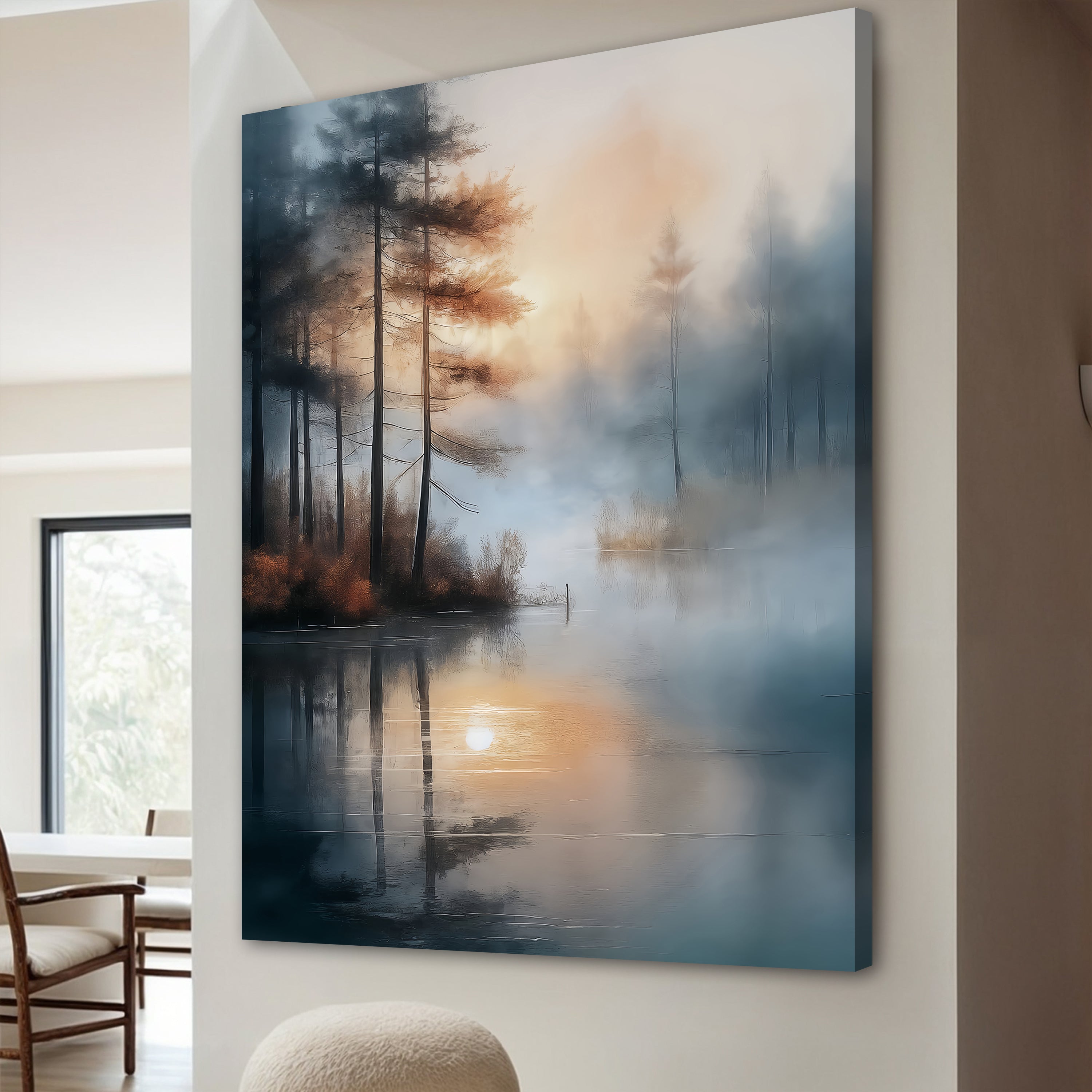 Misty Lake Wall Art