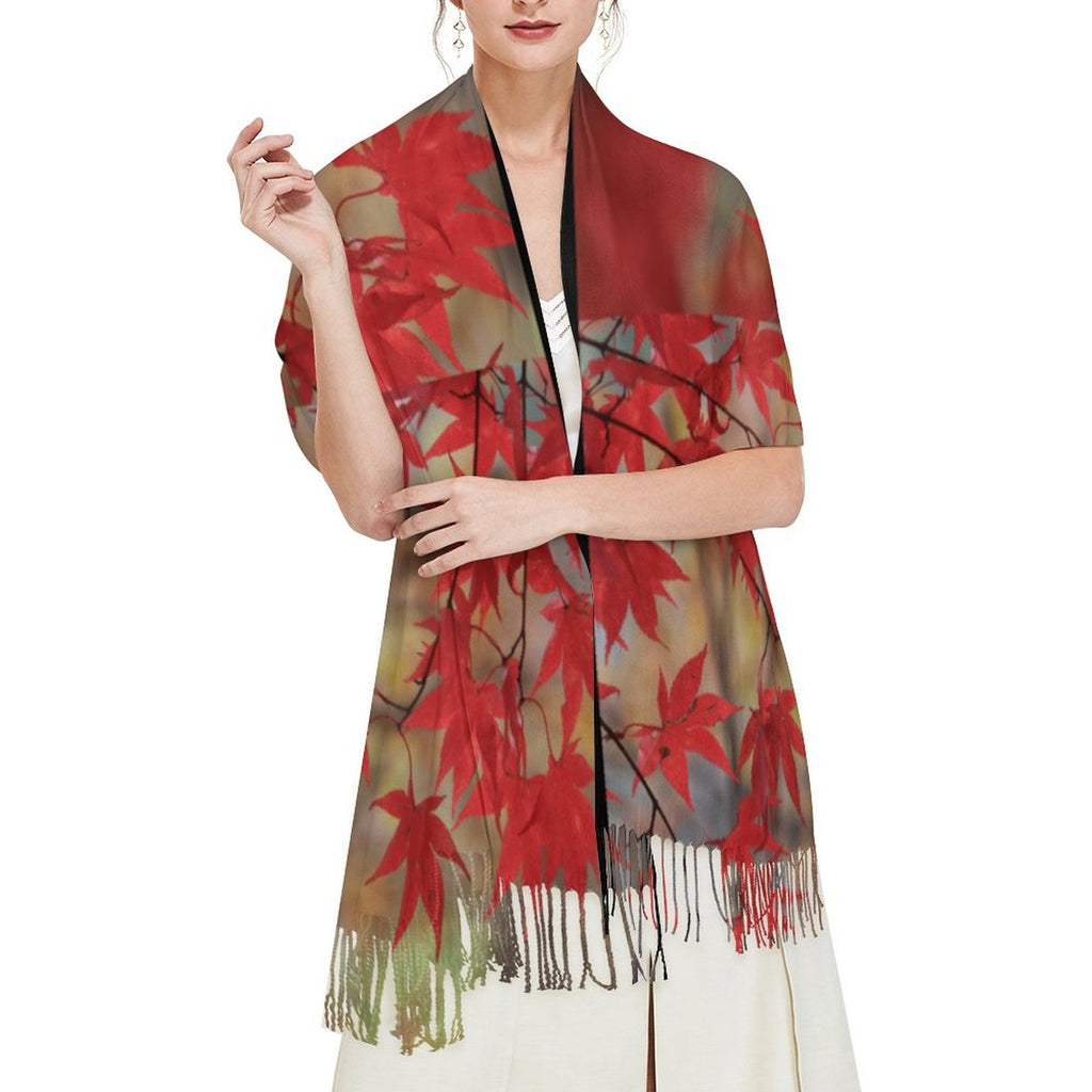 "Kyoto" Tassel Scarf - Cashmere-Feel 79"×28"