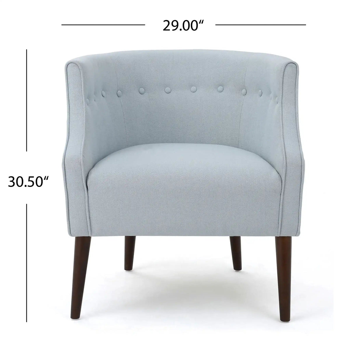 Contemporary Upholstered Club Chair with Button Tufting - Blue, Light Blue, Green, Beige