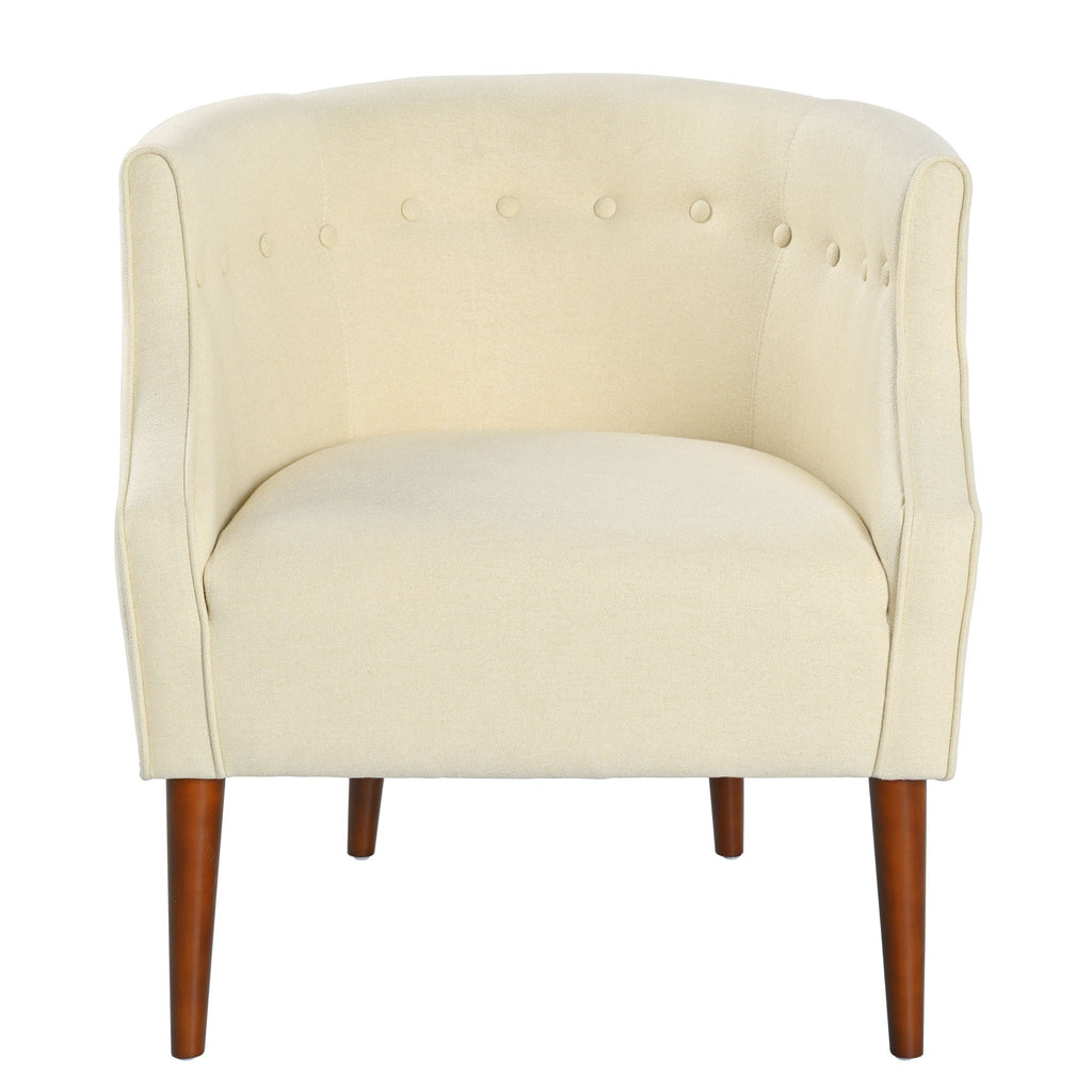 Contemporary Upholstered Club Chair with Button Tufting - Blue, Light Blue, Green, Beige