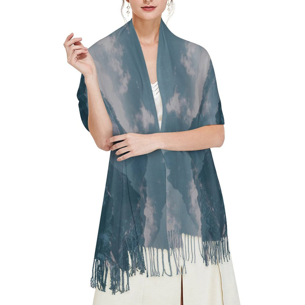Mountain Vista Tassel Scarf - From Back Alley