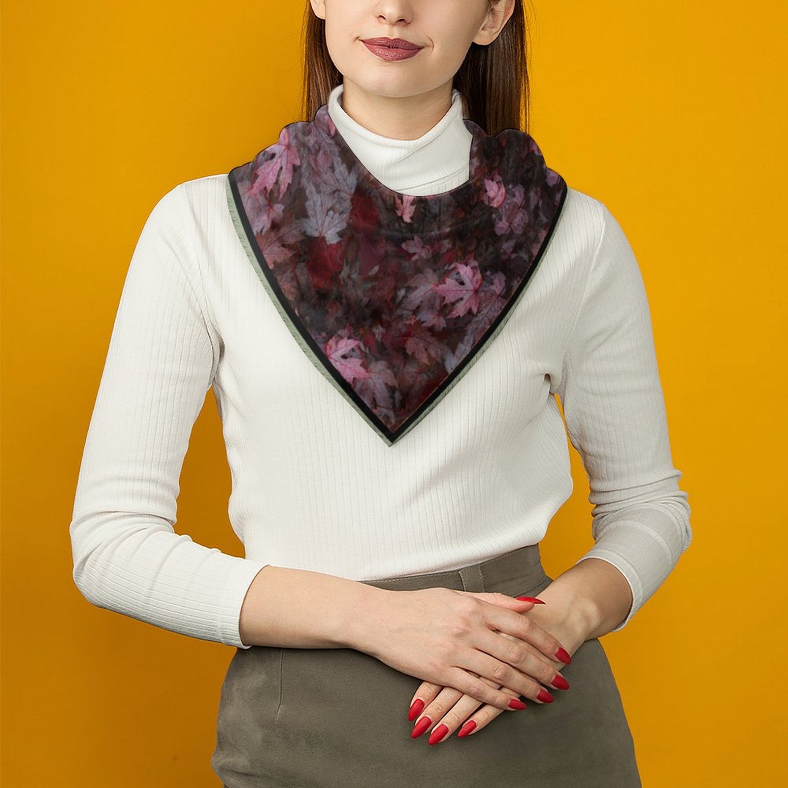 The Falling Leaves Scarf - Plum, Burgundy & Amethyst
