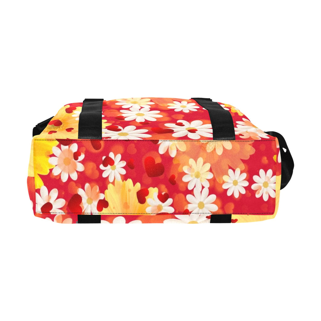 Hearts and Daisies Small Duffle/Travel Trolley Bag - Design Exclusive to Back Alley