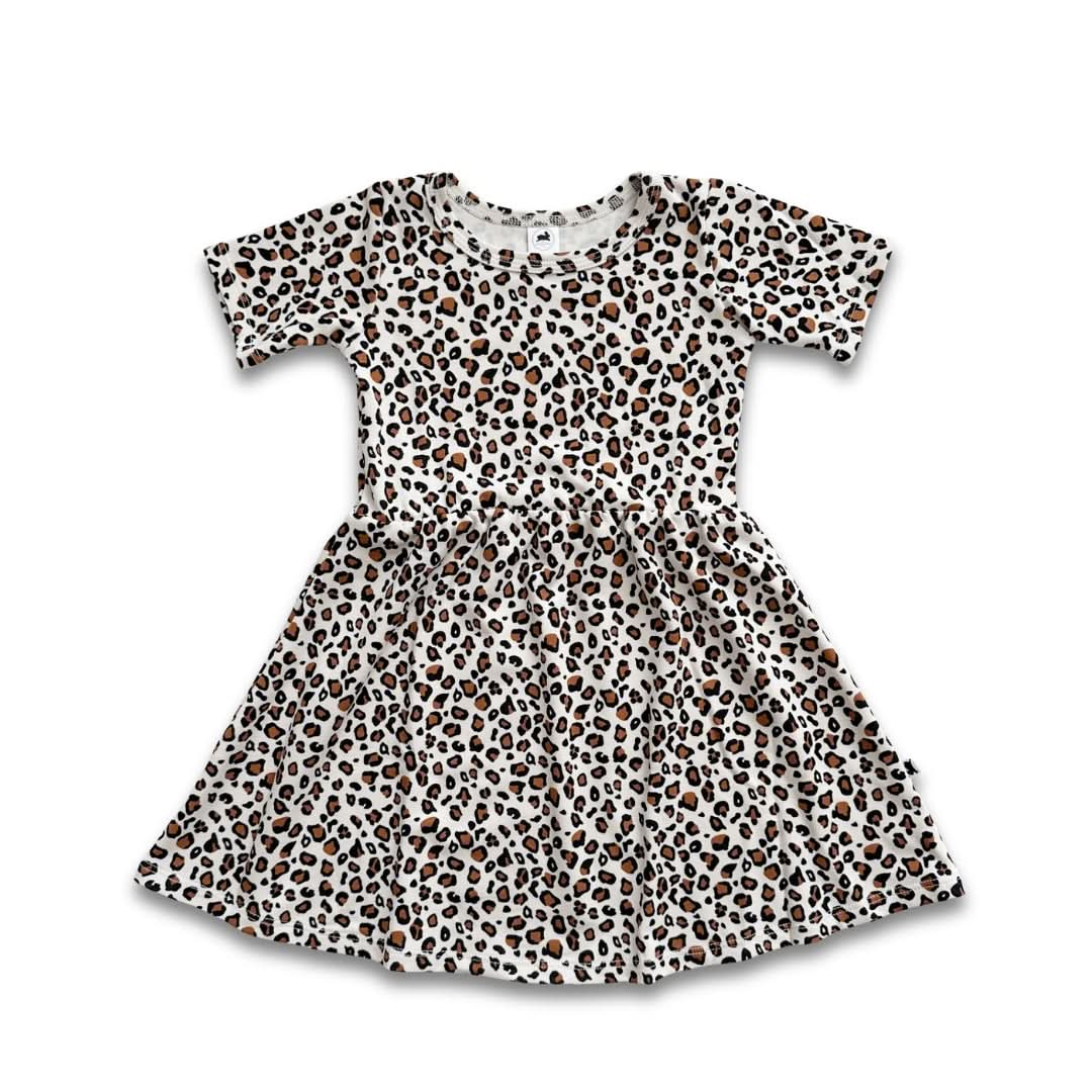 Baby/Kids' Bamboo Daphne Dress | Snow Leopard