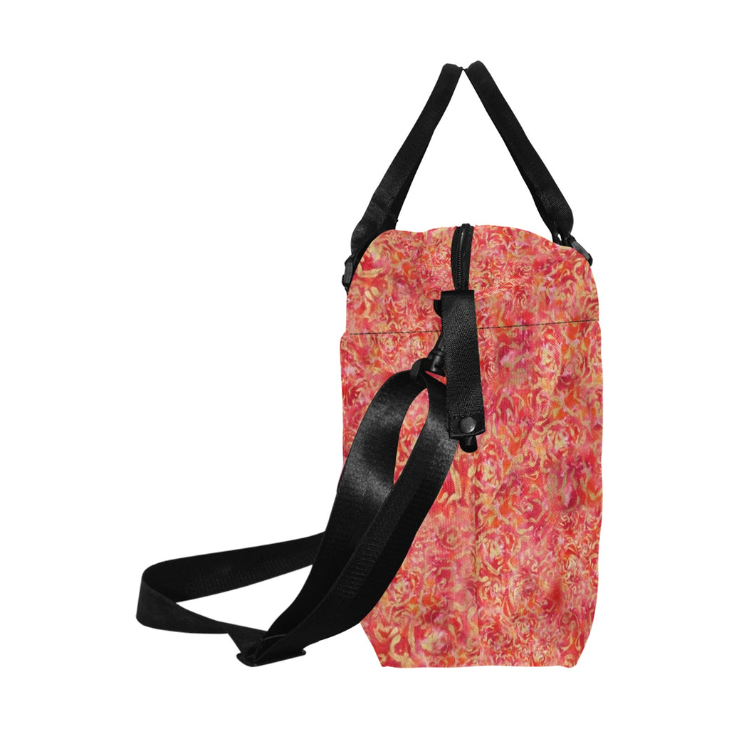 Red Roses Smaller Duffle Travel Tote — Back Alley Exclusive