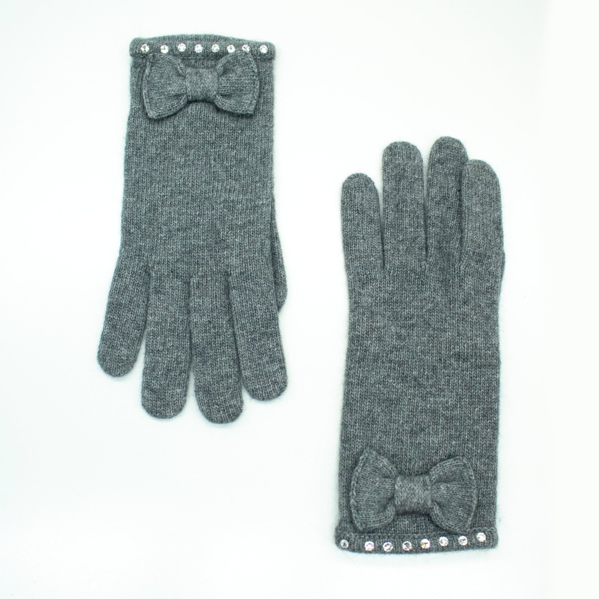 GLOVES WITH BOWS & STONES