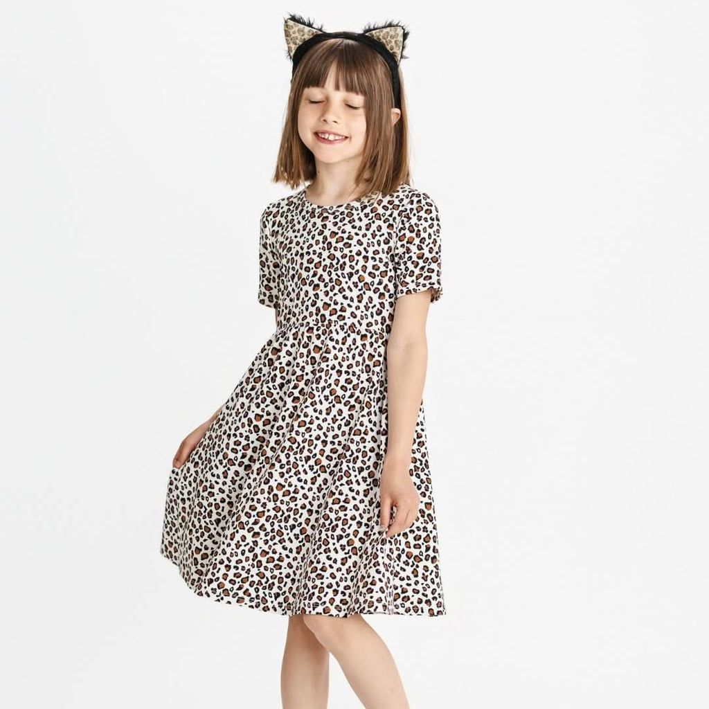 Baby/Kids' Bamboo Daphne Dress | Snow Leopard