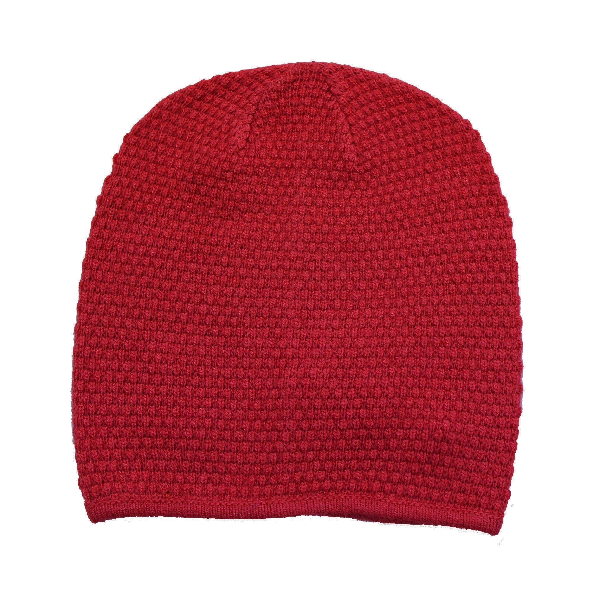 POPCORN STITCH SLOUCHY HAT