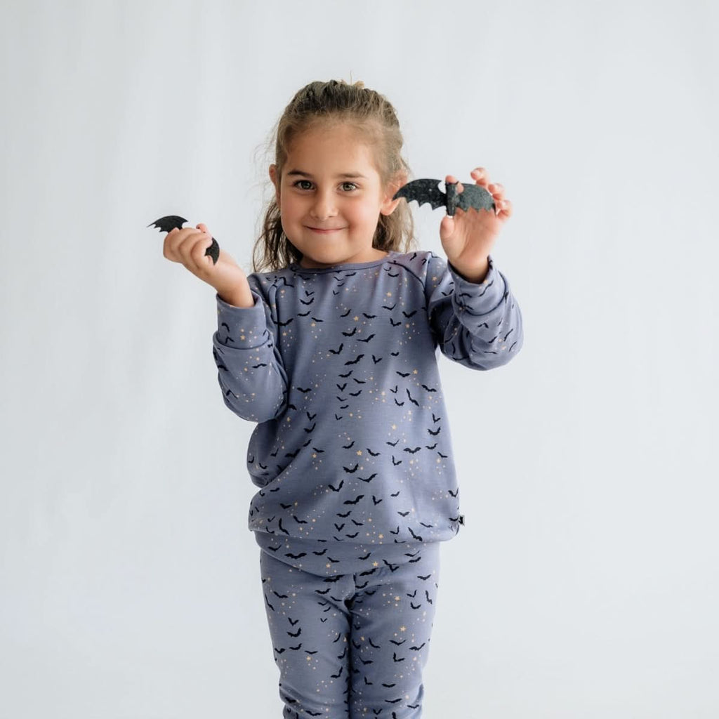 Baby/Kids' Bamboo Raglan Pullover | Batty Twilight