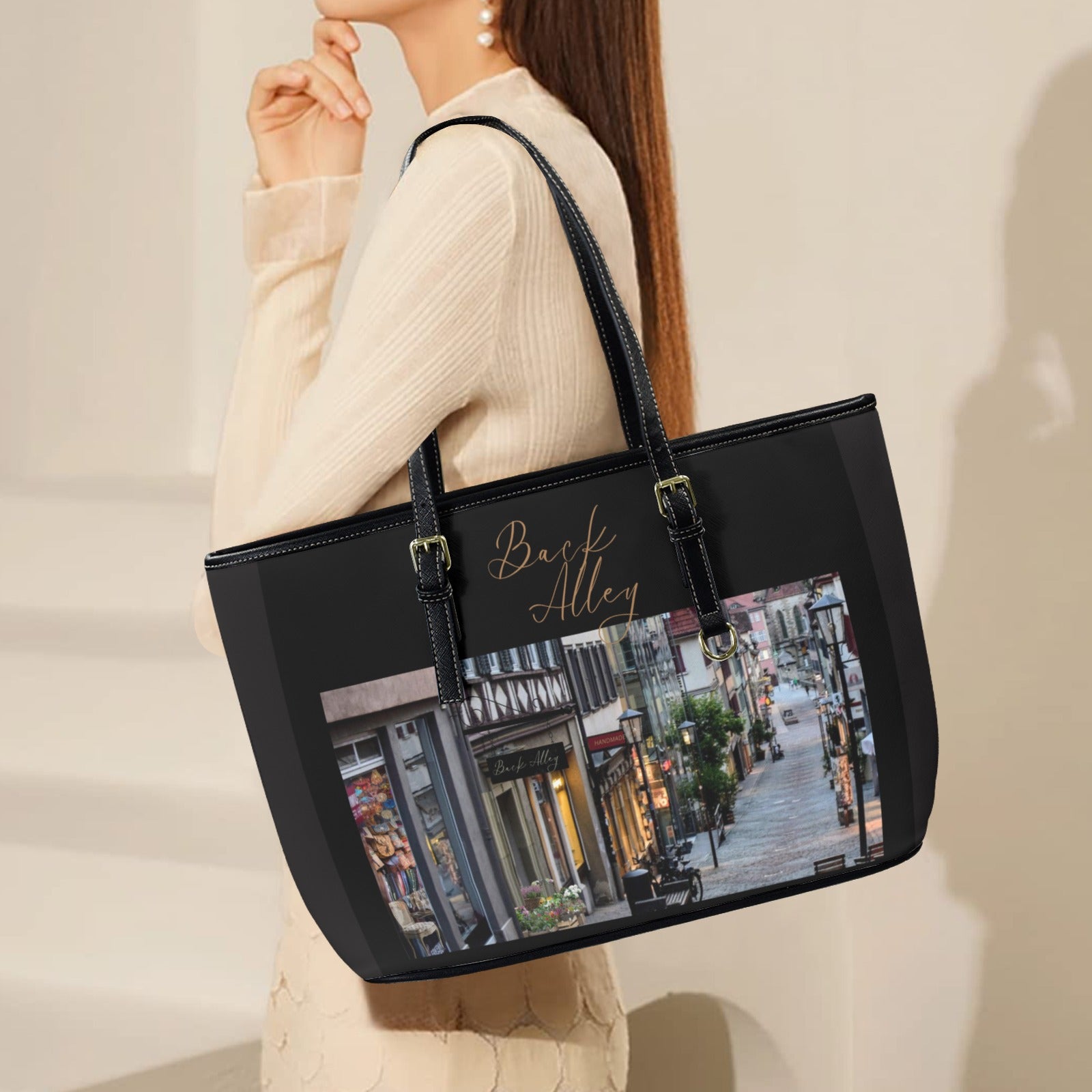 Back Alley Signature Large Tote Bag - Vegan Leather