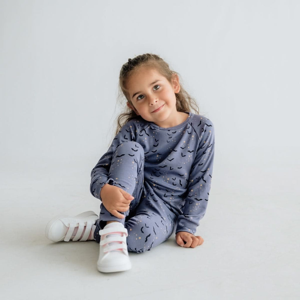 Baby/Kids' Bamboo Raglan Pullover | Batty Twilight