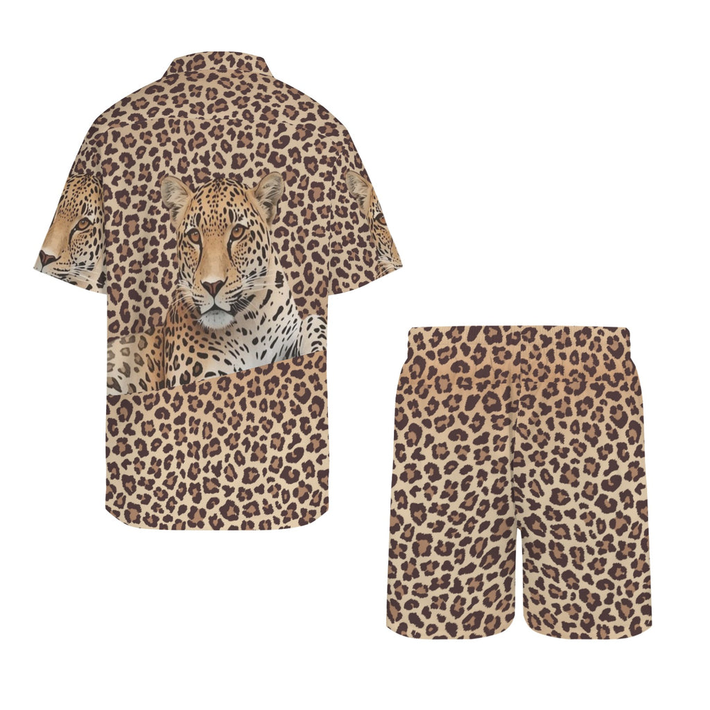 Leopard Lore Hawaiian Shirt and Shorts Set — Back Alley Exclusive