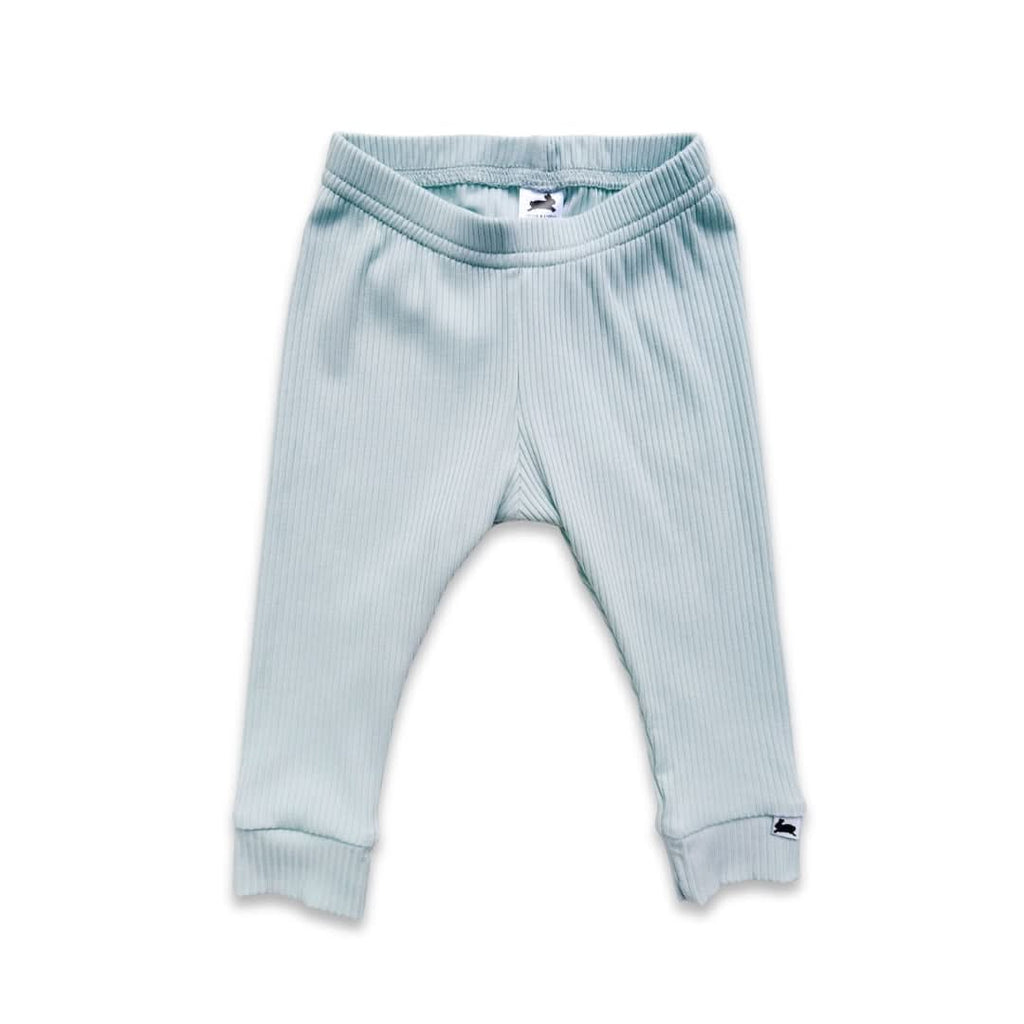 Baby Bamboo Leggings | Seafoam Rib