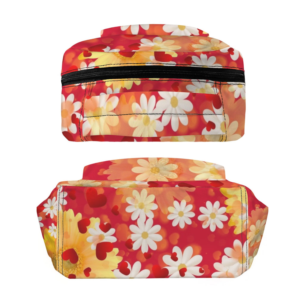 Hearts and Daisies Large Casual Backpack — Back Alley Exclusive