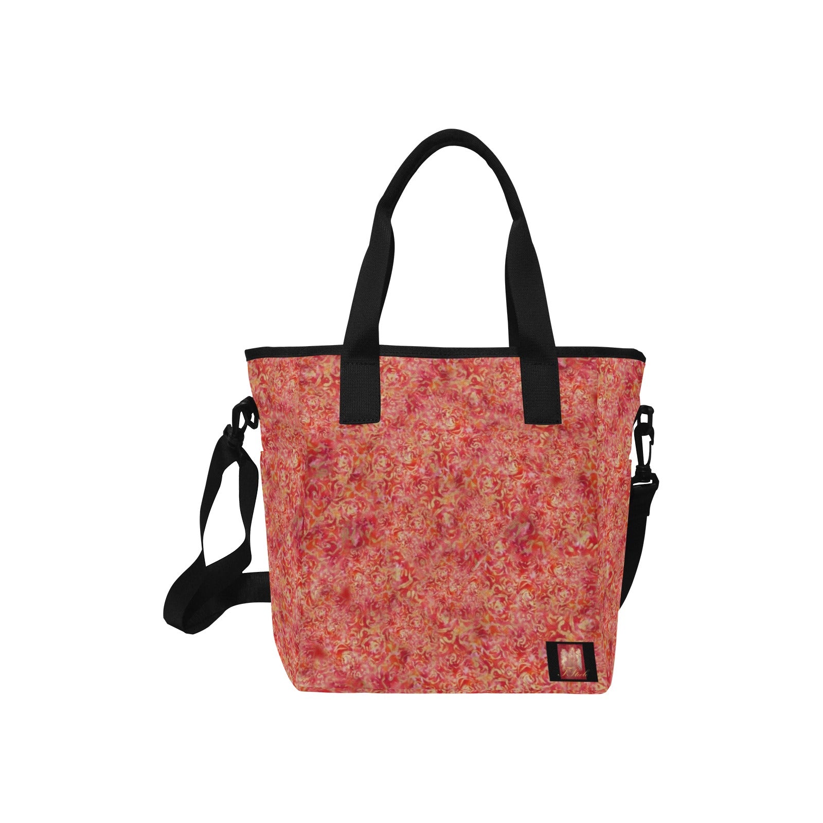 Red Roses Zipped Tote Bag with Shoulder Strap — Back Alley Exclusive