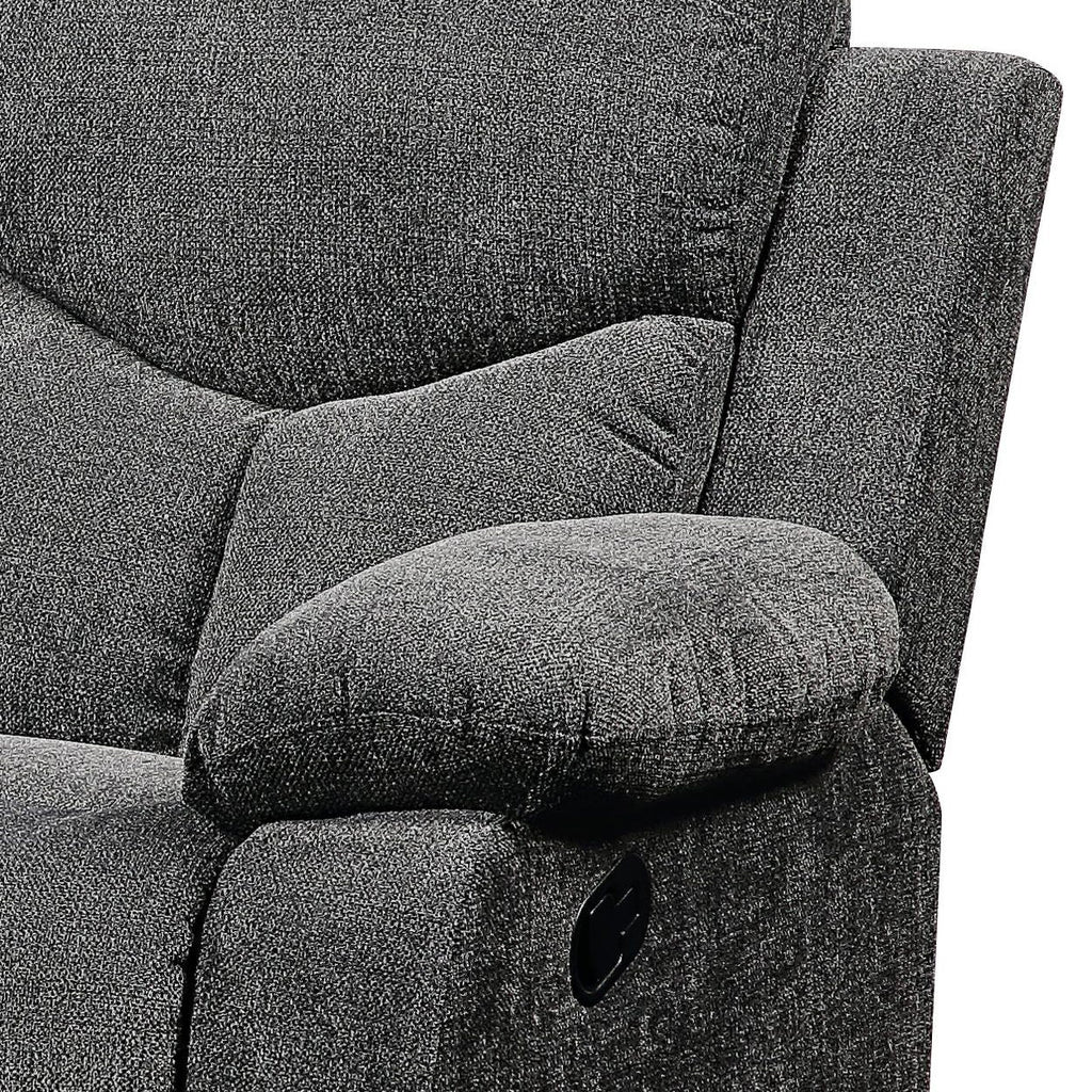 Kalen Chenille Sofa With Drop Down Table - Gray