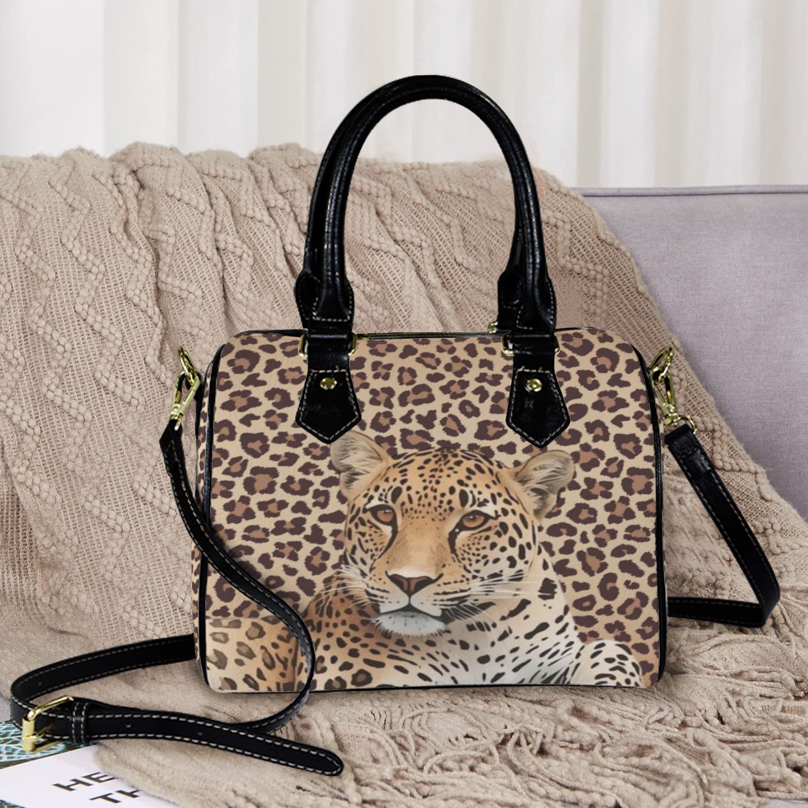 Leopard Lore - Up-close  Handbag - Vegan Leather - Back Alley Exclusive