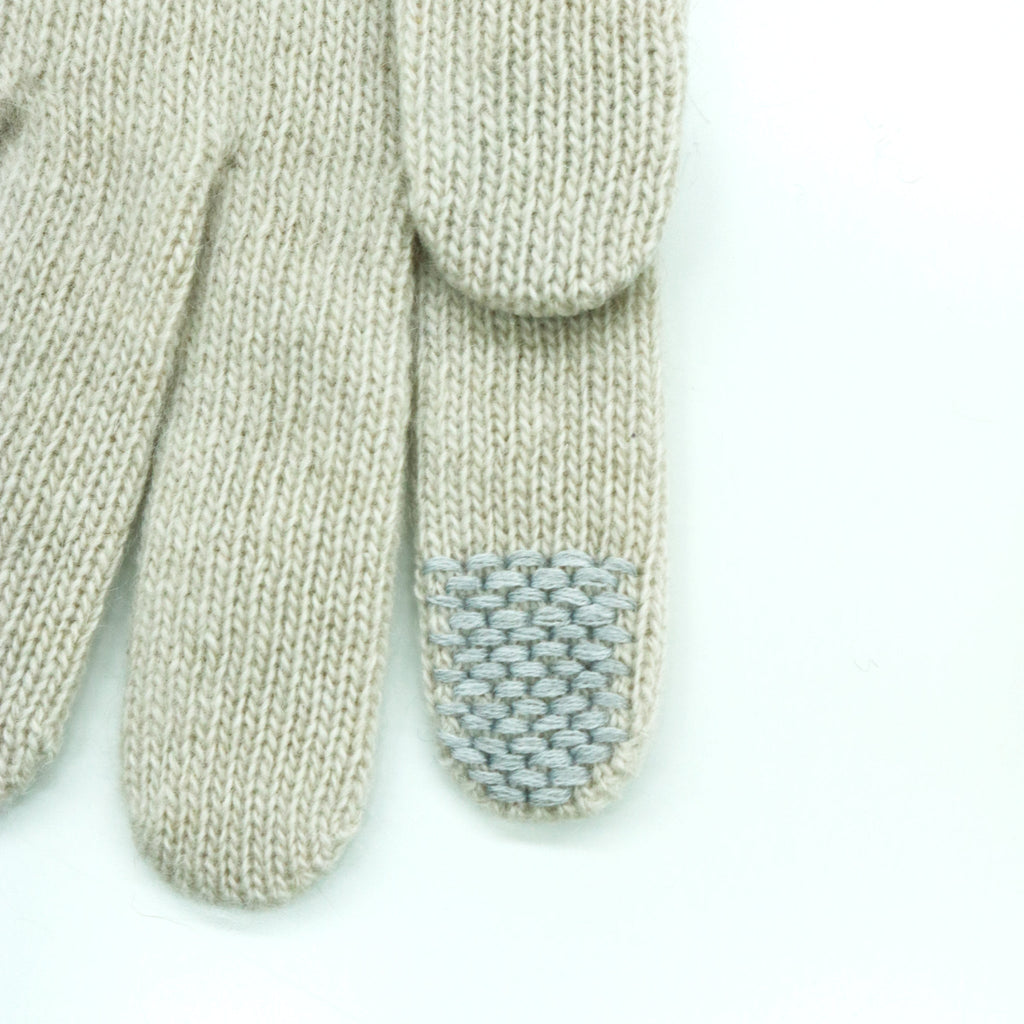 CASHMERE GLOVES WITH CRYSTAL STONES