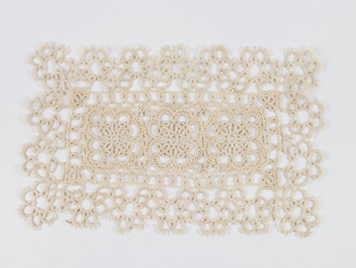 Fennco Styles Handmade All-Over Tatted Lace Doilies, 10-inch Heart Shaped, White Color, Set of 4