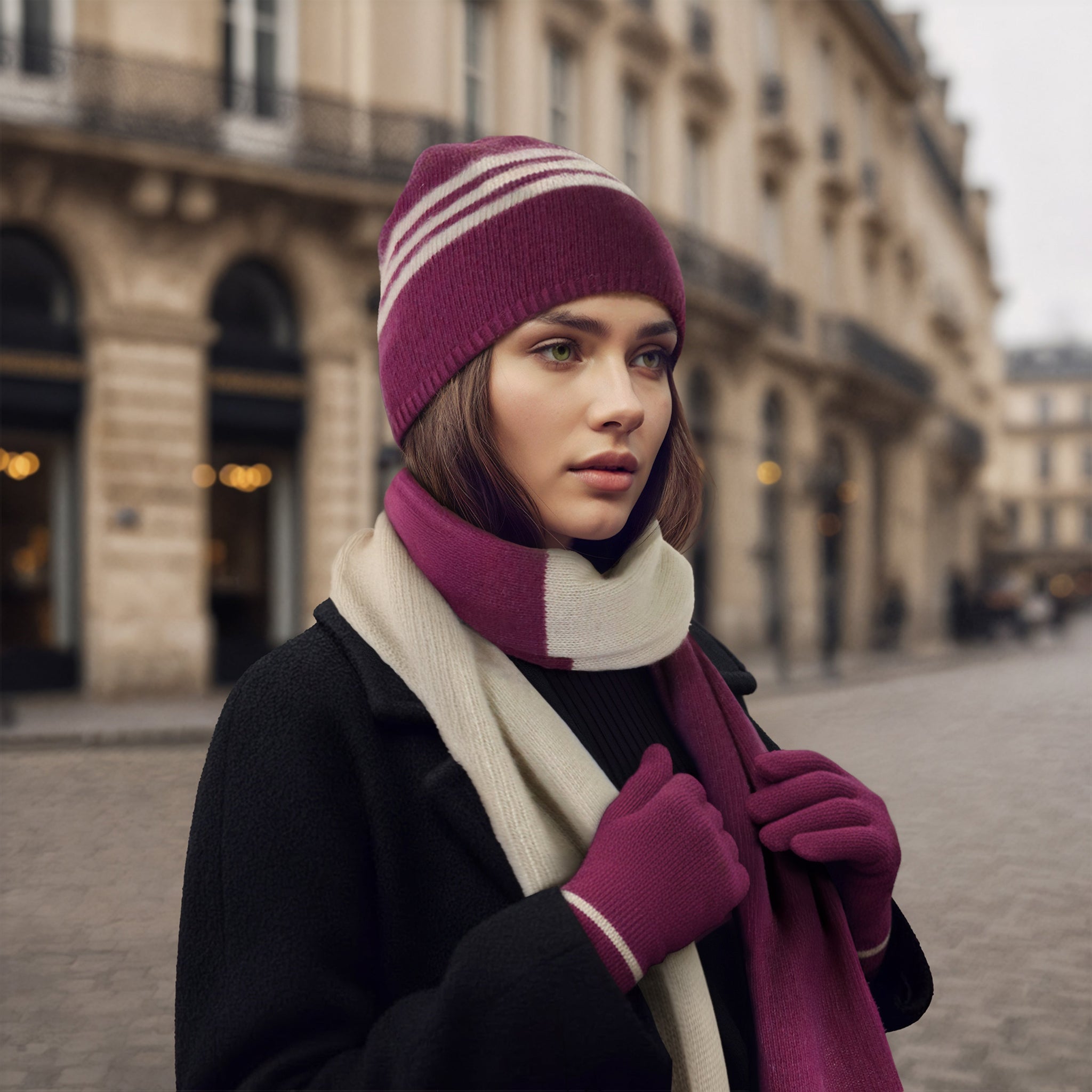 CASHMERE COLOR BLOCK SCARF