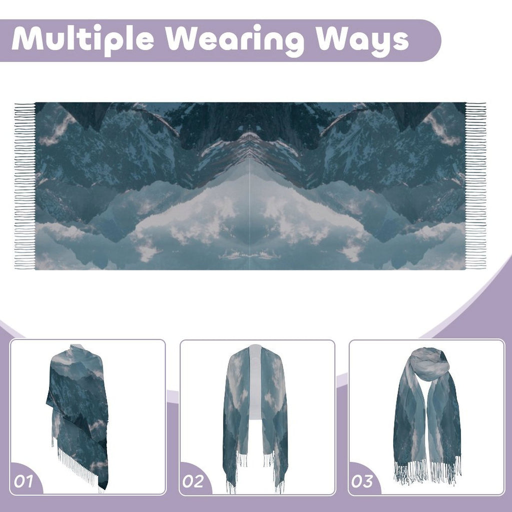 Mountain Vista Tassel Scarf - From Back Alley