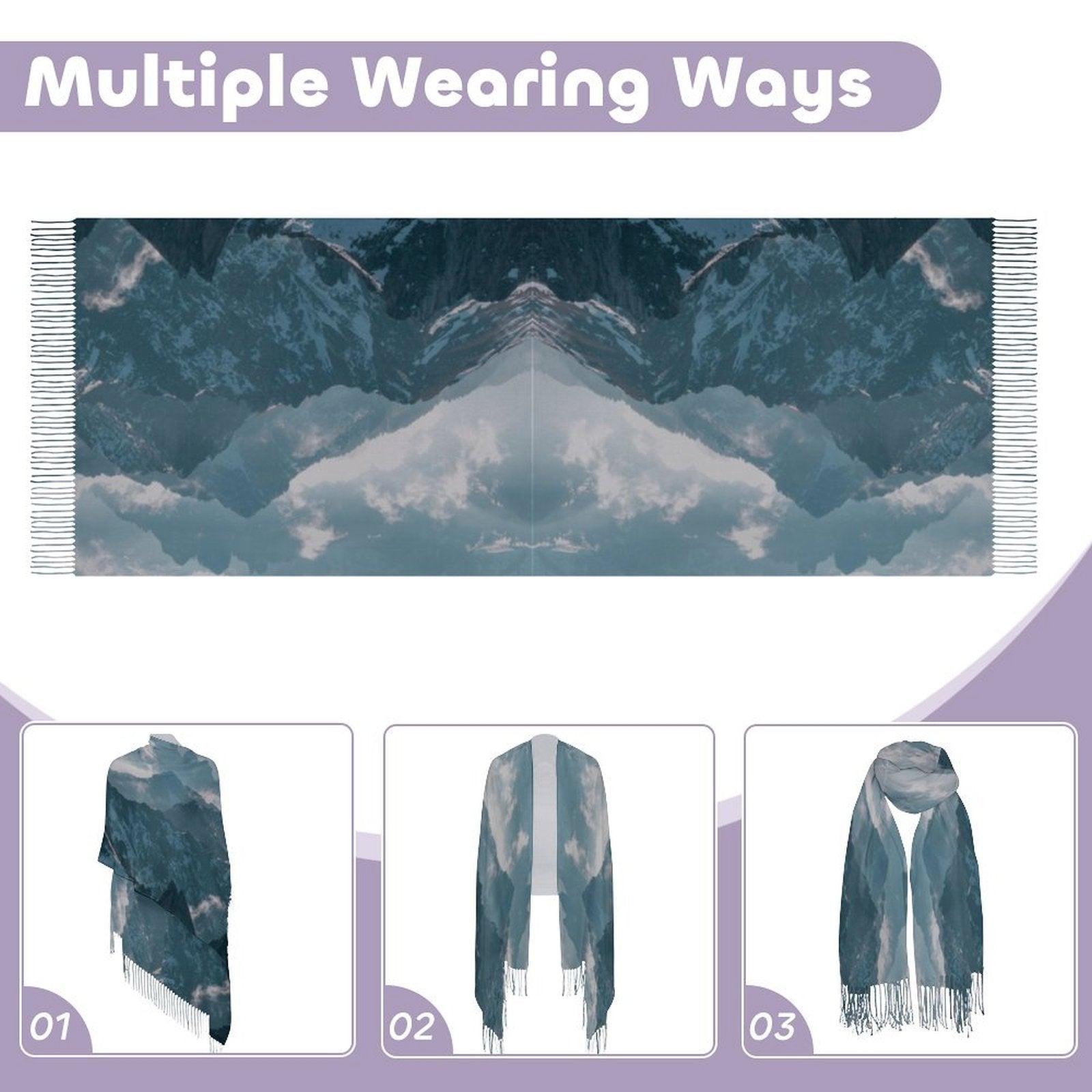 Mountain Vista Tassel Scarf - From Back Alley