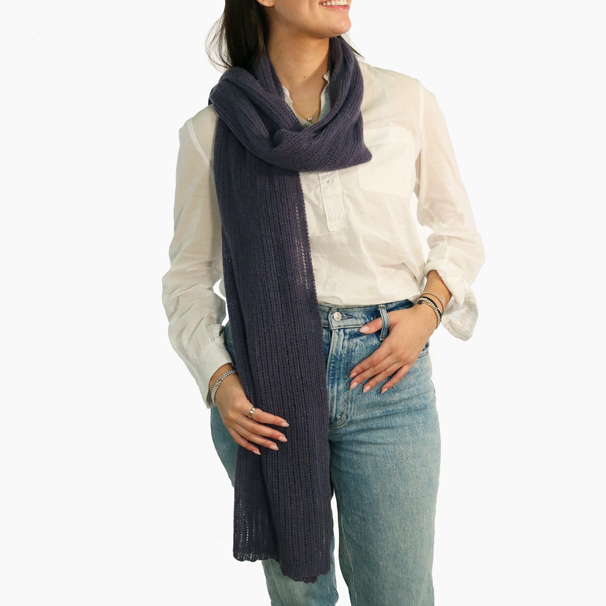 LIGHT WEIGHT OPEN WORK SCARF