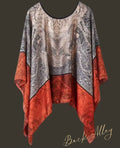 Tropical Leaf Print Woven Shawl