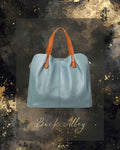 Luxury Two Tone Genuine Leather Tote Bag