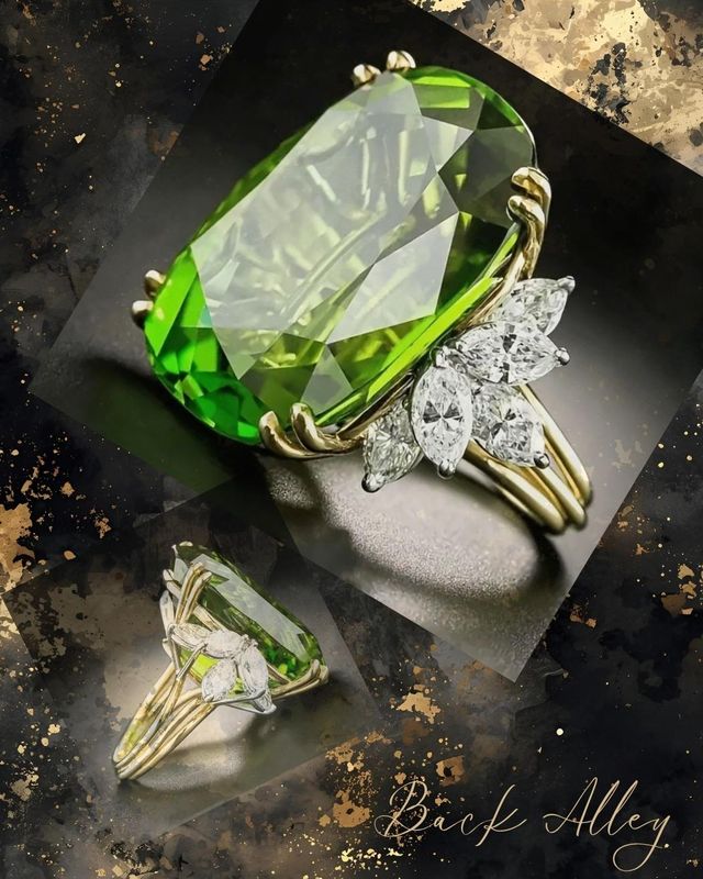 18K-Gold-Plated-Greenish-Yellow-Square-Ring-