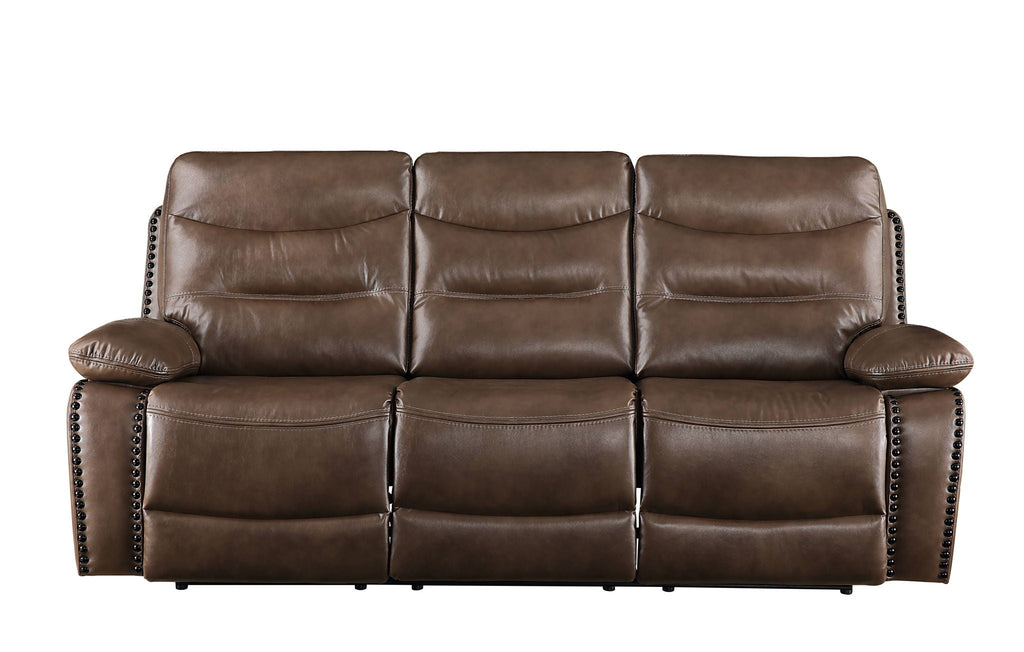 Aashi Leather Gel Match Recliner Sofa - Brown