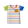Baby/Kids' Bamboo Pocket T-Shirt | Blue Smilies